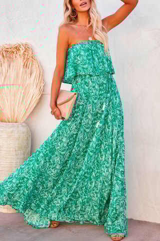 $Robe longue Vert