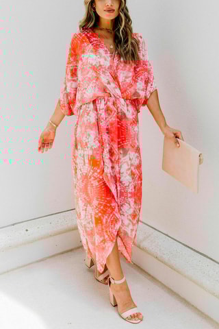 $Robe longue - Corail