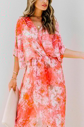 $Robe longue - Corail