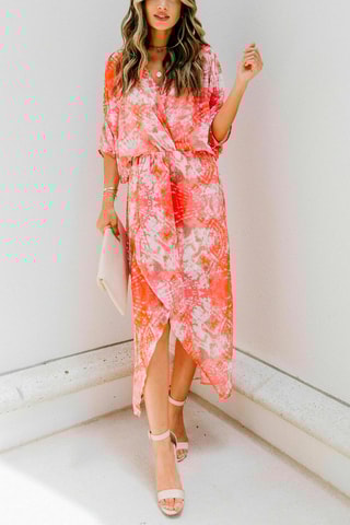 $Robe longue - Corail