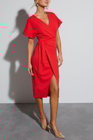 $Robe portefeuille - Rouge