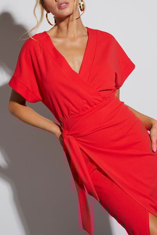 $Robe portefeuille - Rouge