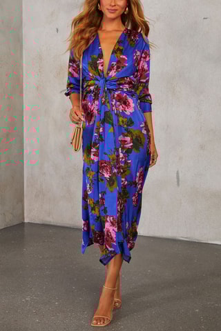 $Robe longue - Bleu