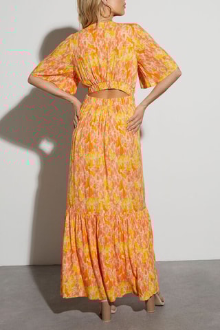 $Robe longue - Orange