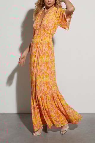 $Robe longue - Orange