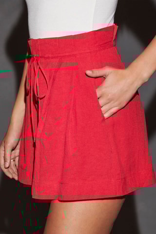 $Short taille haute - Rouge
