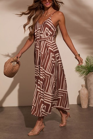 $Robe longue - Marron