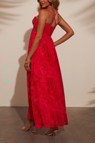 $Robe longue - Rouge