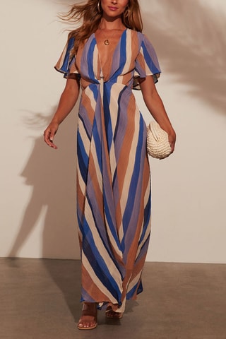 $Robe longue - Bleu