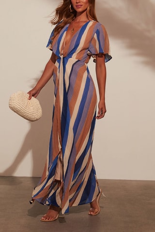 $Robe longue - Bleu