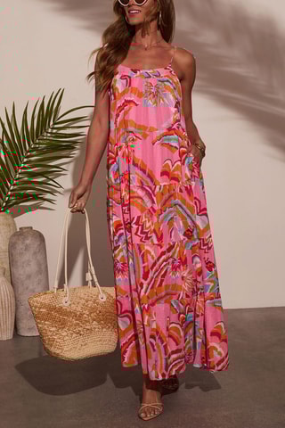 $Robe longue - Rose