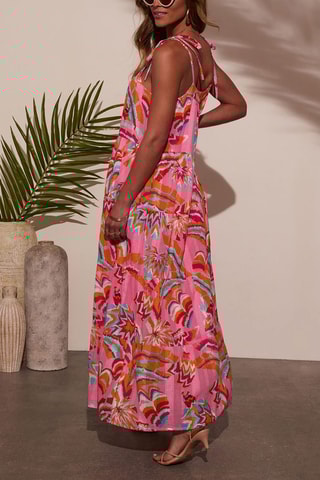 $Robe longue - Rose