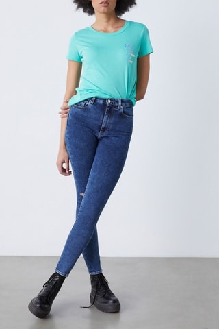 $Jean skinny Bleu