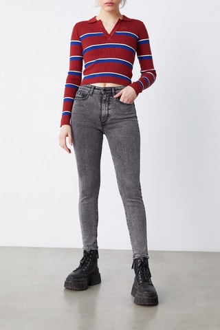 $Jean skinny Gris