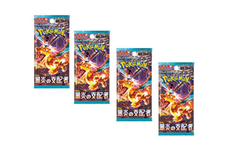 $Pokémon - 4 Boosters - Ruler of the Black Flame - Version Japonaise