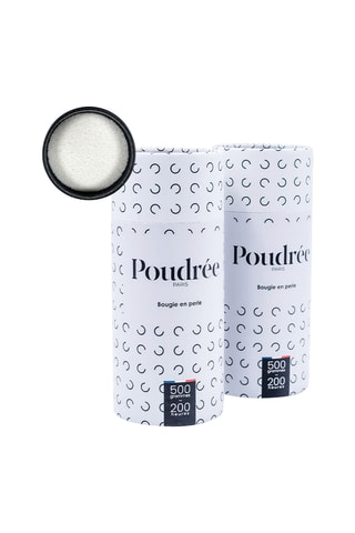 $2 bougies poudrées - A parfumer - Blanc