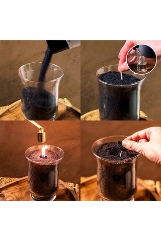 $2 bougies poudrées - A parfumer - Noir