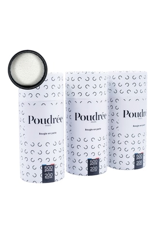 $3 bougies poudrées - A parfumer - Blanc