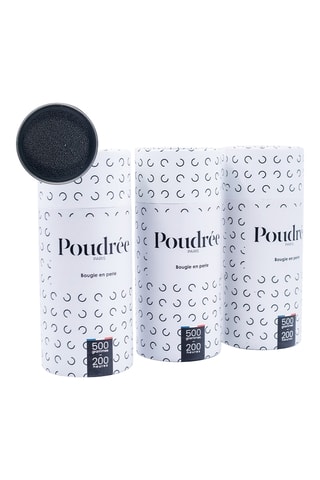 $3 bougies poudrées - A parfumer - Noir