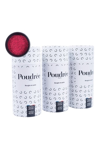 $3 bougies poudrées - A parfumer - Rouge