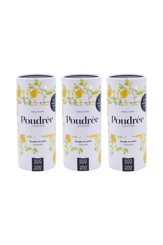 $3 bougies poudrées - Citronnelle
