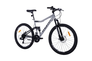 $VTT Rock FS 26" - Gris et noir - 165 à 190 cm - 21 vitesses