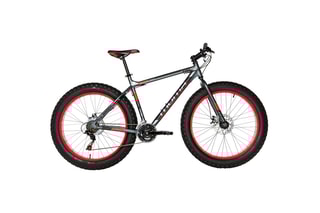 $Vélo Fat - Gris et rouge