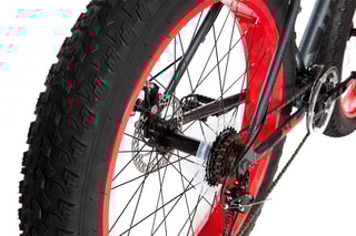 $Vélo Fat - Gris et rouge