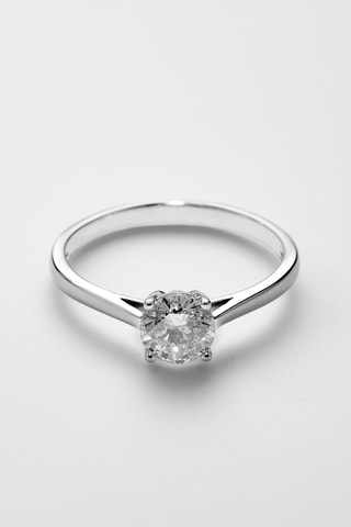 $Solitaire Impérial Or blanc et diamant