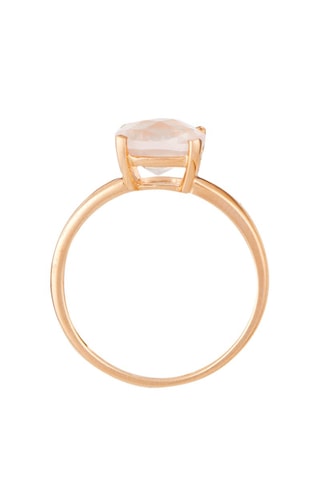 $Bague Quartz Unique Or rose et quartz