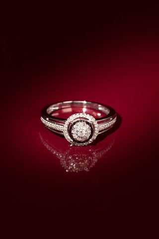 $Solitaire Grennelle Or blanc et diamants
