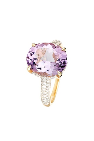 $Bague Maitland Or jaune, diamants et améthyste