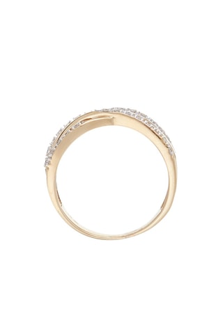 $Bague Entrelacs Eternel  Or jaune et diamants