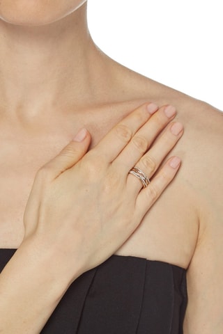$Bague Entrelacs Eternel  Or jaune et diamants