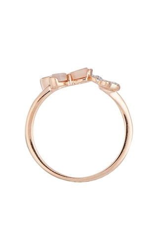 $Bague Nuée Or rose, diamants et nacre