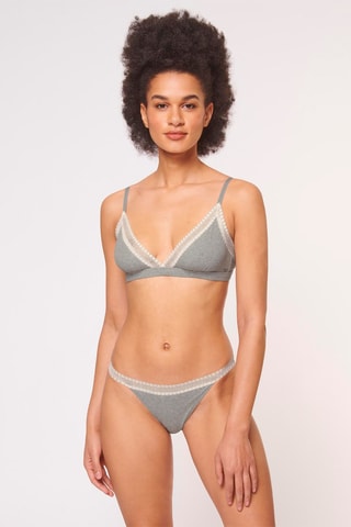 $Soutien-gorge - 
Gris et blanc