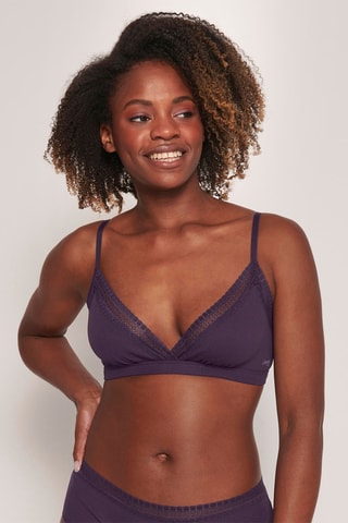 $Brassière  GO Ribbed Bralette - Myrtille
