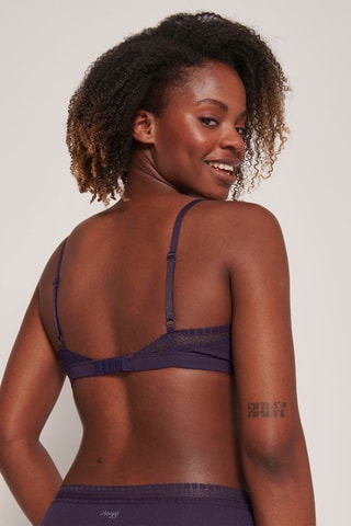 $Brassière  GO Ribbed Bralette - Myrtille