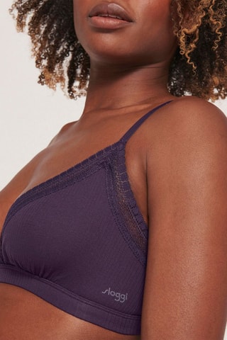 $Brassière  GO Ribbed Bralette - Myrtille