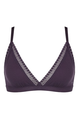 $Brassière  GO Ribbed Bralette - Myrtille