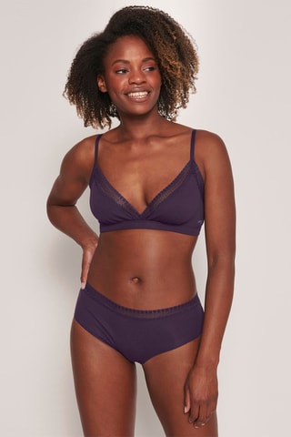 $Brassière  GO Ribbed Bralette - Myrtille