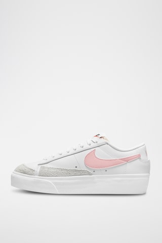 $Nike Blazer Low Platform en cuir - Blanc