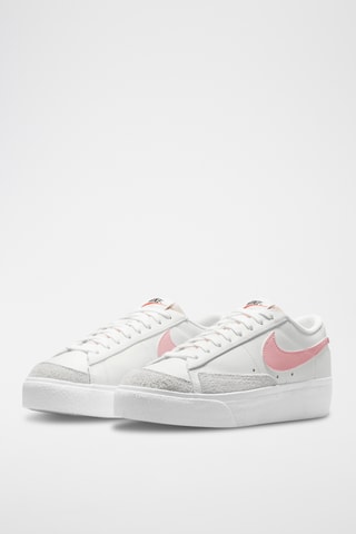 $Nike Blazer Low Platform en cuir - Blanc