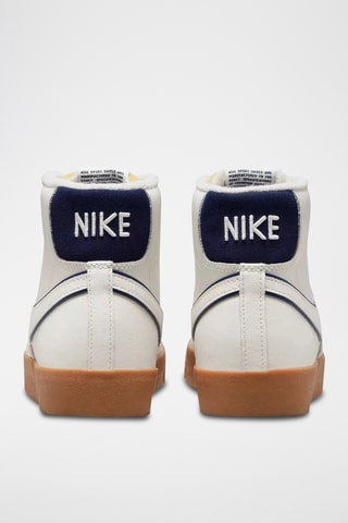 $ Blazer Mid'77 en cuir - Blanc et bleu foncé