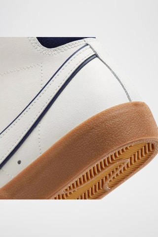 $ Blazer Mid'77 en cuir - Blanc et bleu foncé