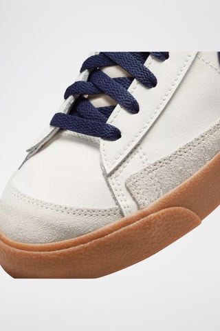$ Blazer Mid'77 en cuir - Blanc et bleu foncé