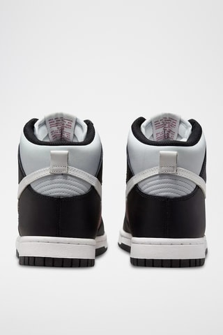 $ Dunk High en cuir - Noir et bordeaux