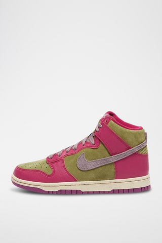 $ Nike Dunk High en cuir - Fuchsia