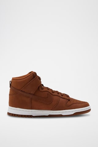 $ Nike Dunk High en cuir de veau - Marron