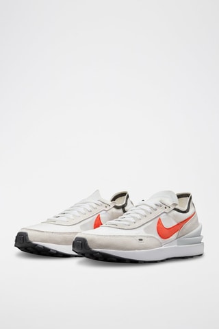 $Waffle One en nubuck Blanc et beige